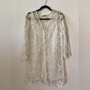 Zara white floral dress/shirt